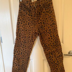 Madewell Brown Leopard Print Pants